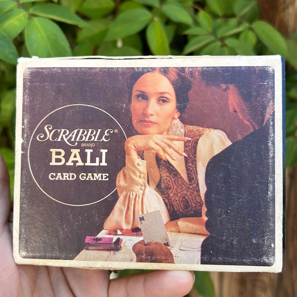 Vintage 1972 Scrabble BALI CARD GAME Complete No 22 Selchow Richter Retro Hip